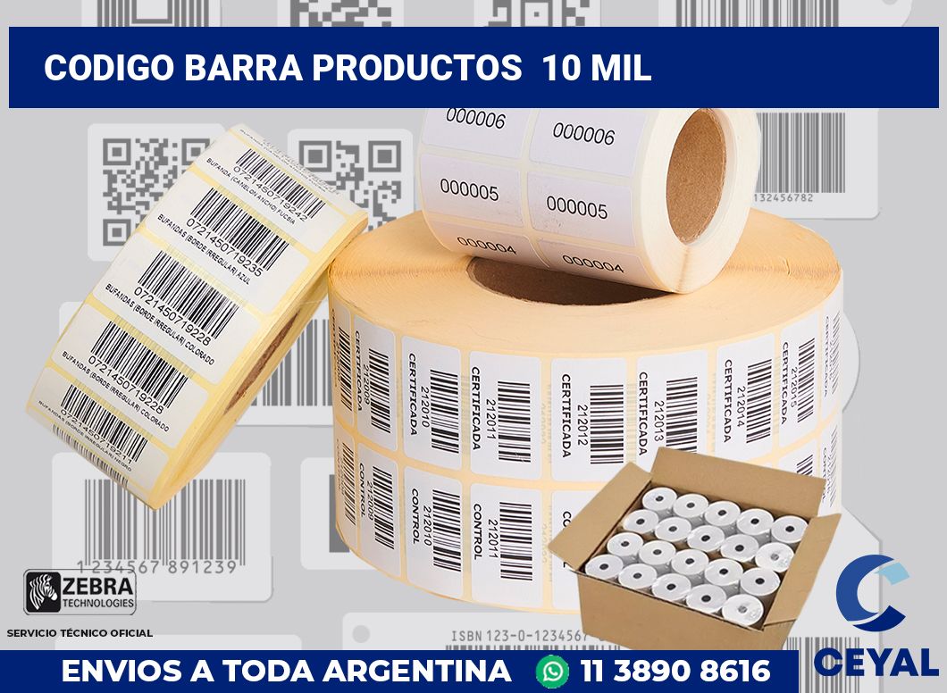 codigo barra productos  10 mil