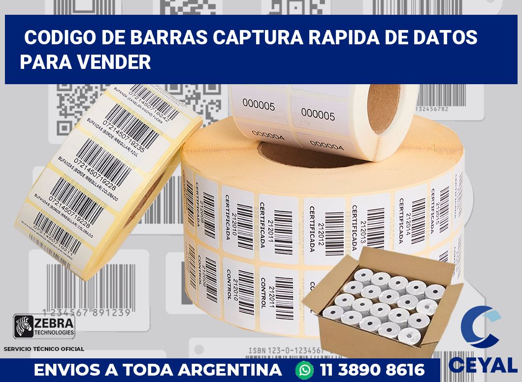 codigo de barras captura rapida de datos  para vender