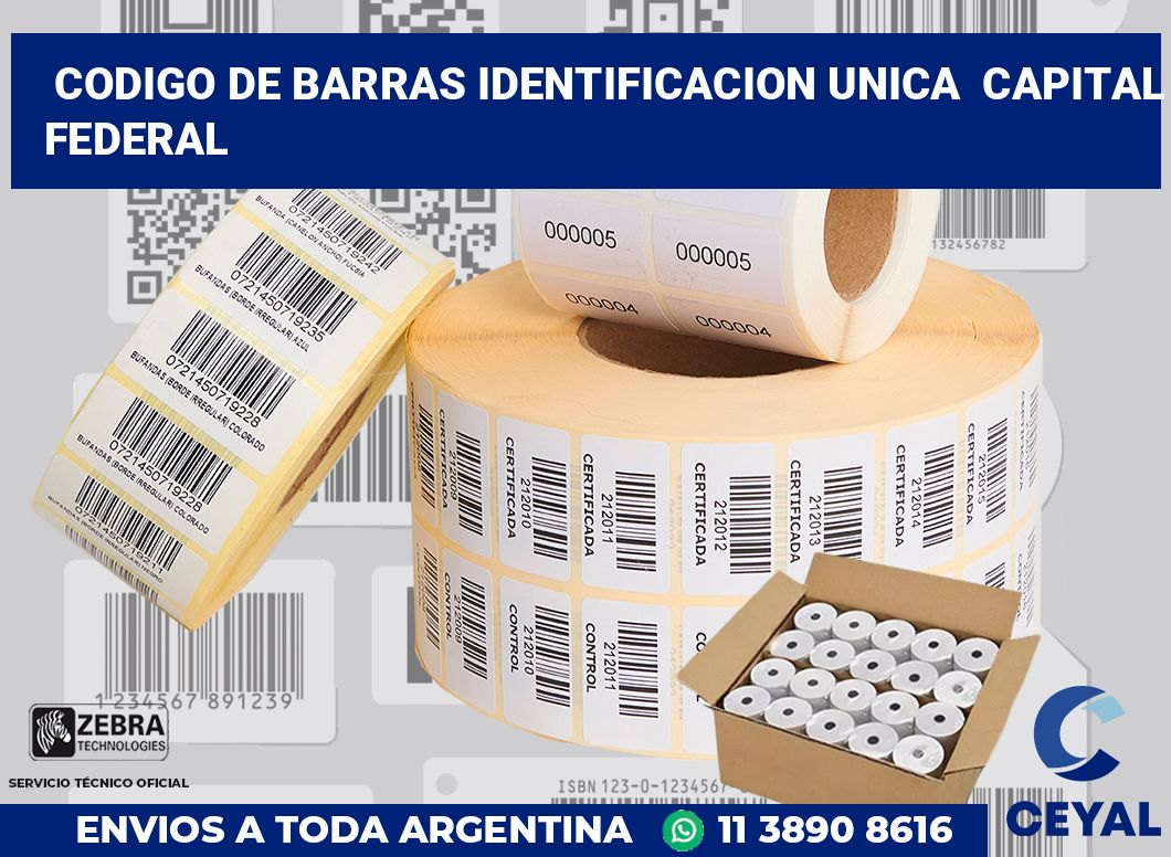 codigo de barras identificacion unica  Capital Federal