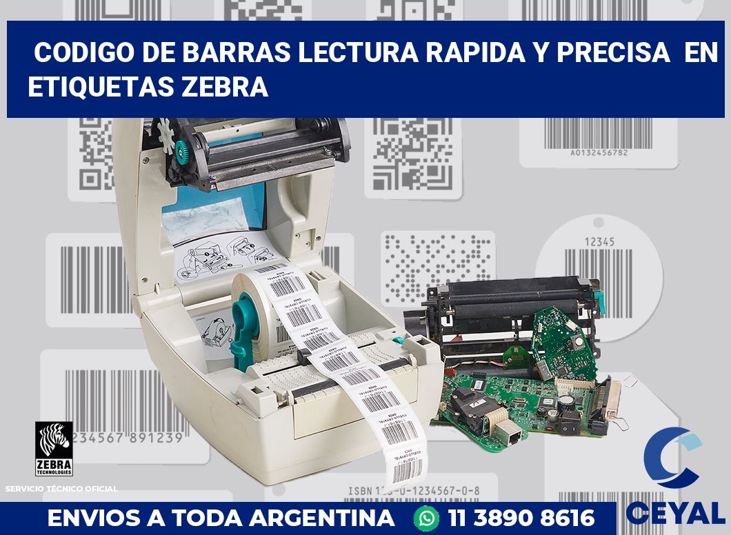 codigo de barras lectura rapida y precisa en etiquetas Zebra