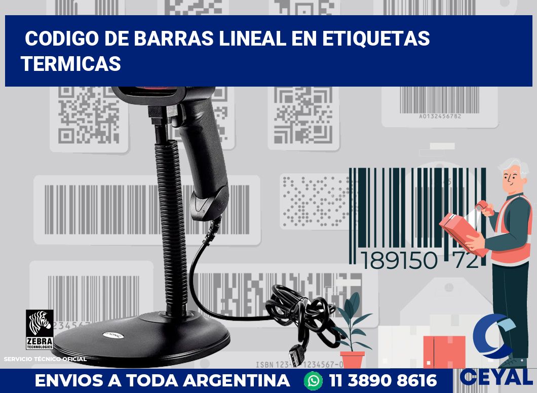 codigo de barras lineal en etiquetas termicas