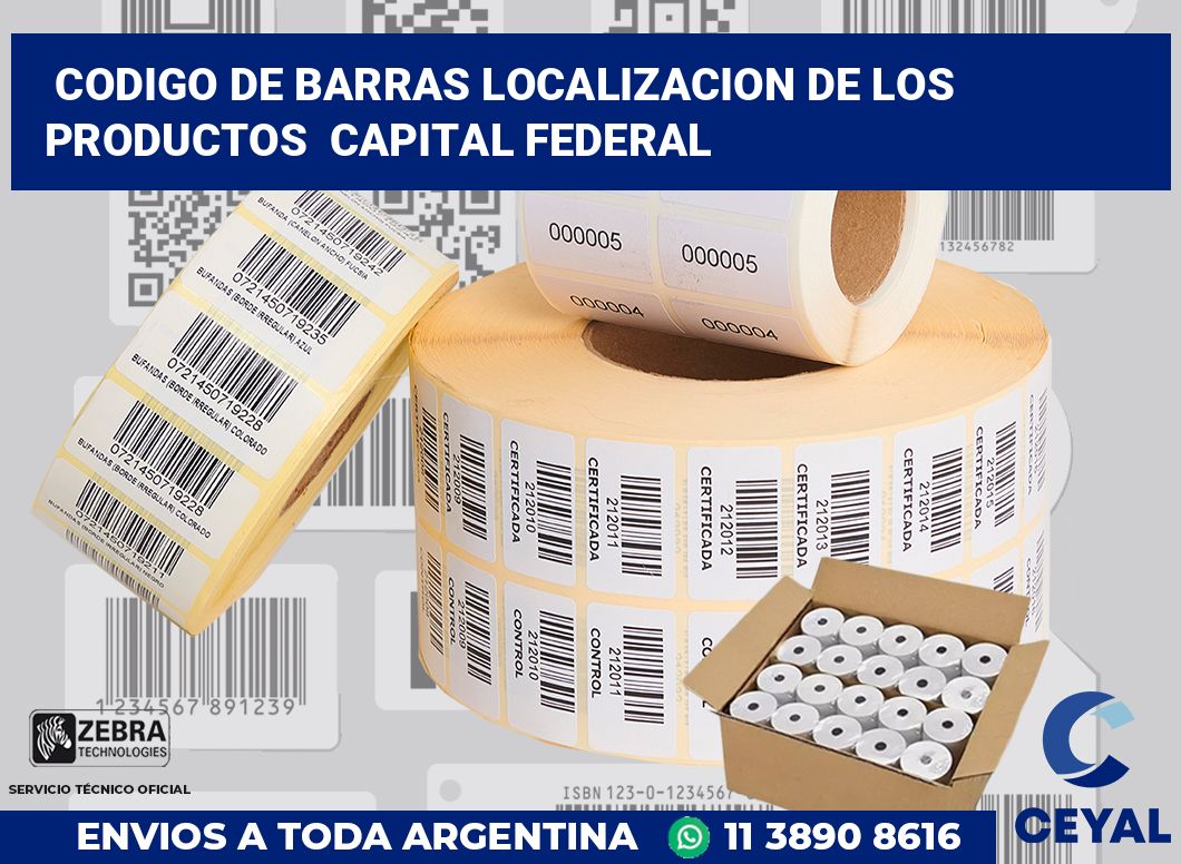 codigo de barras localizacion de los productos  Capital Federal