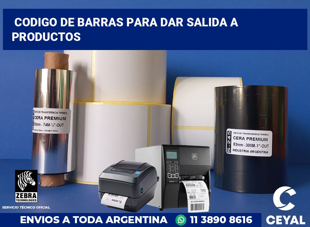 codigo de barras para dar salida a productos