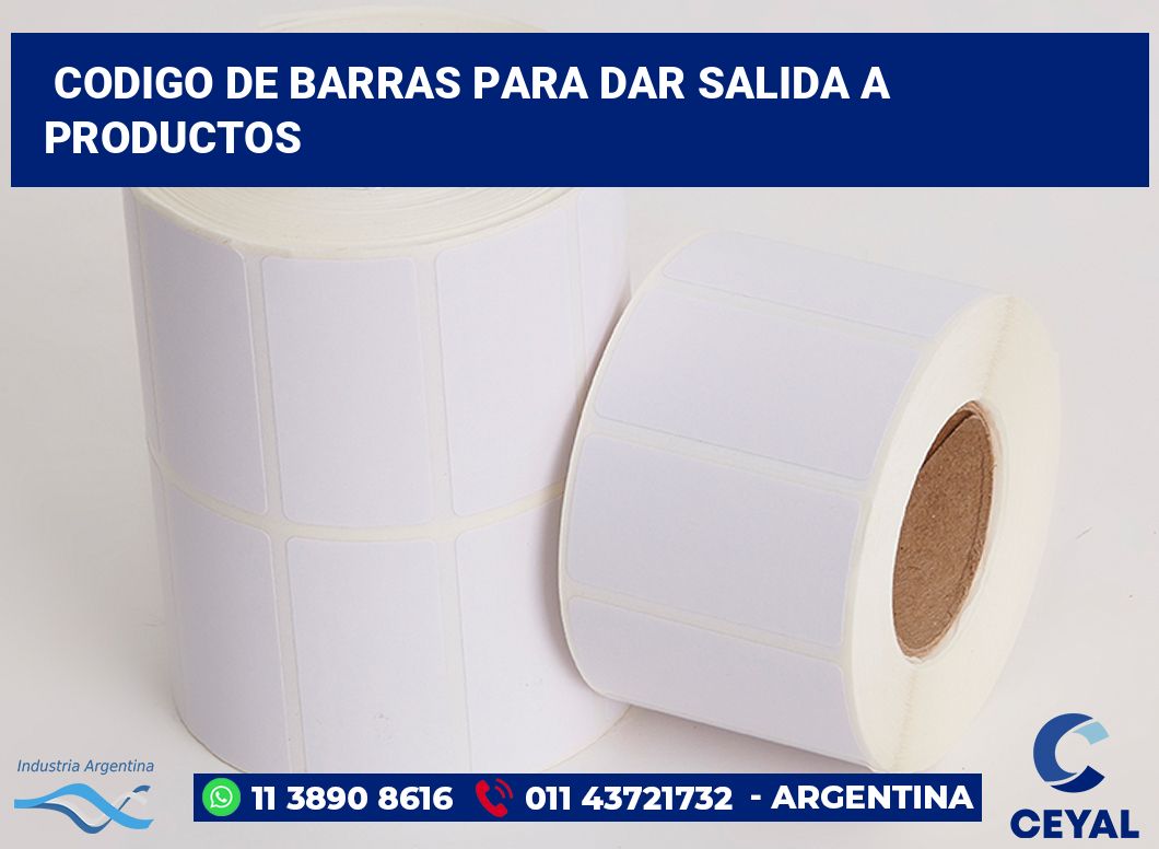 codigo de barras para dar salida a productos