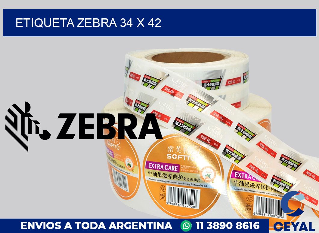 etiqueta zebra 34 x 42