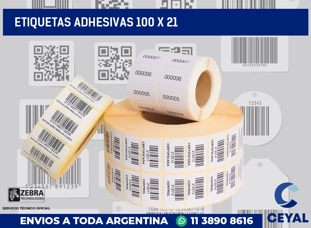 etiquetas adhesivas 100 x 21