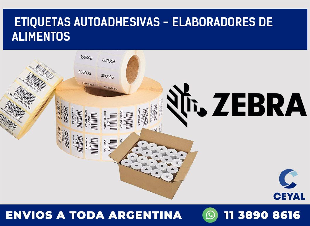 etiquetas autoadhesivas - elaboradores de alimentos