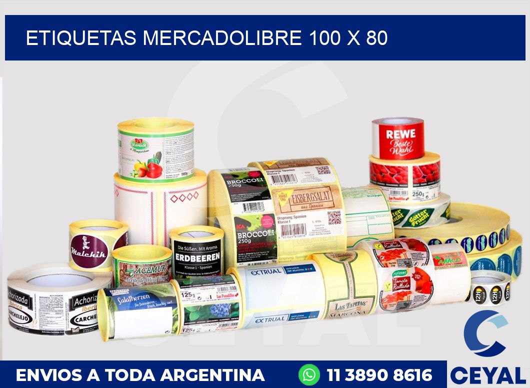 etiquetas mercadolibre 100 x 80