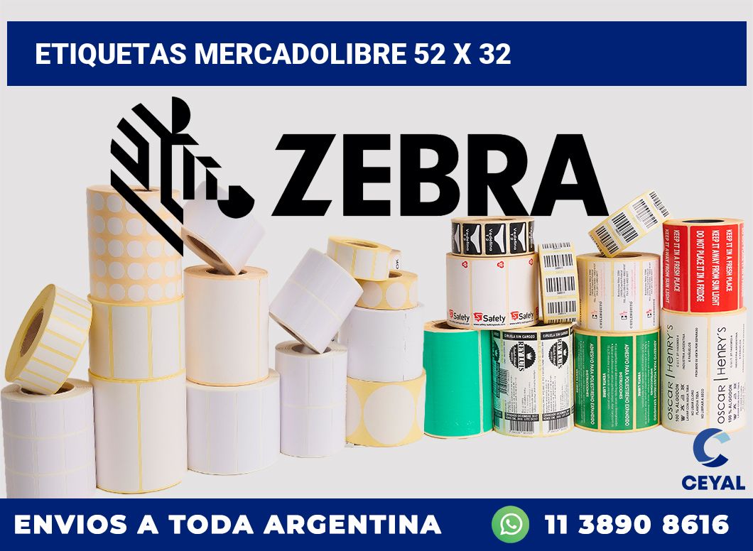etiquetas mercadolibre 52 x 32