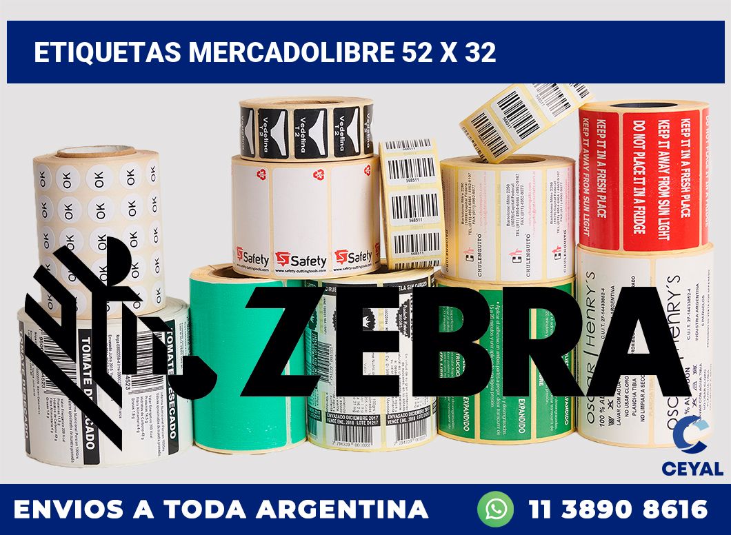 etiquetas mercadolibre 52 x 32