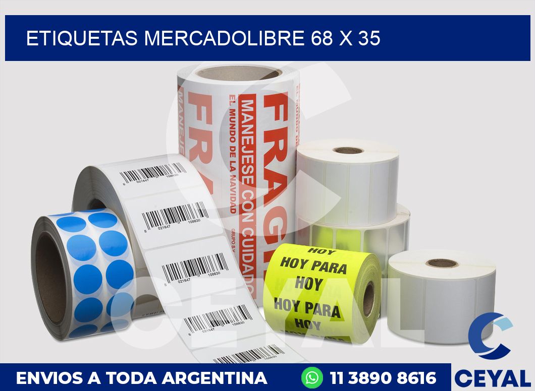 etiquetas mercadolibre 68 x 35
