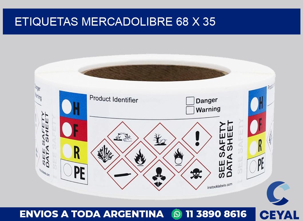 etiquetas mercadolibre 68 x 35