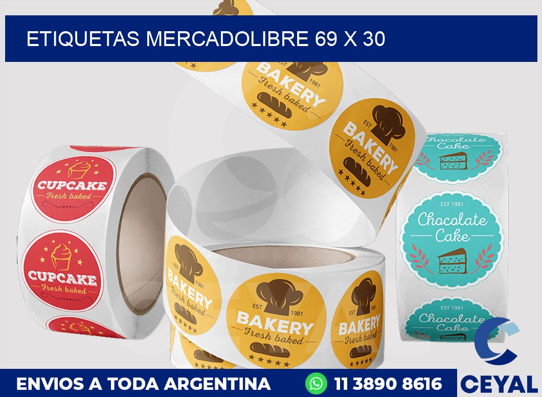 etiquetas mercadolibre 69 x 30