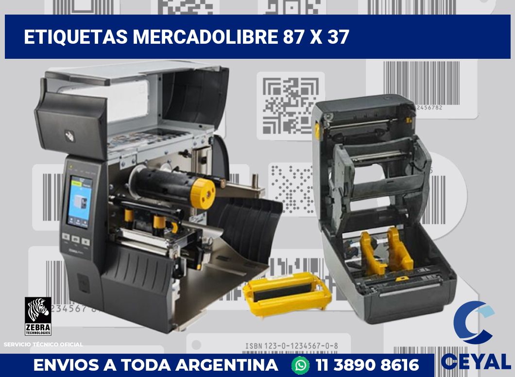 etiquetas mercadolibre 87 x 37