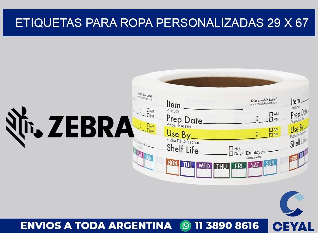 etiquetas para ropa personalizadas 29 x 67