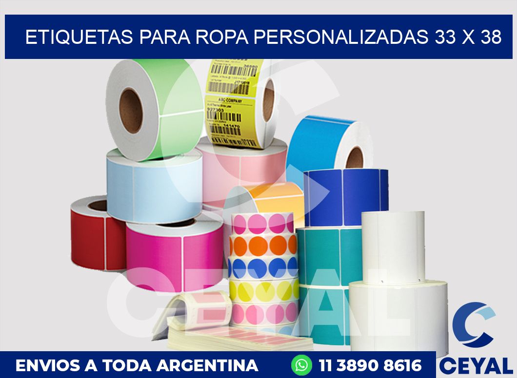 etiquetas para ropa personalizadas 33 x 38