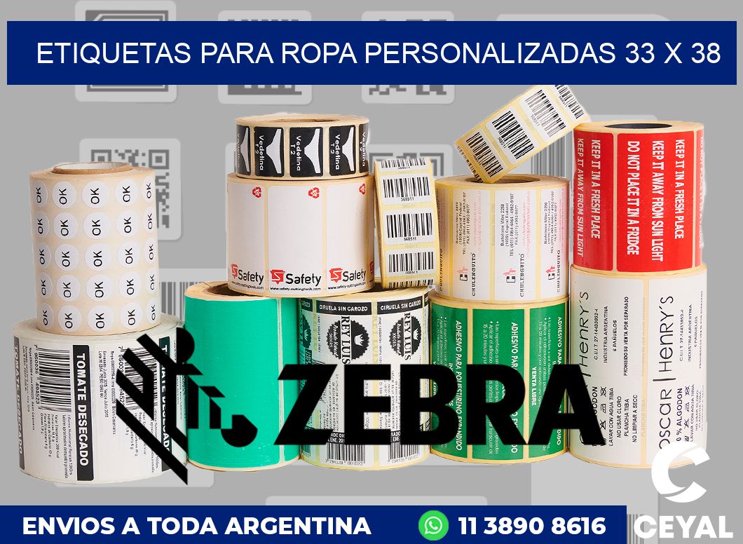 etiquetas para ropa personalizadas 33 x 38