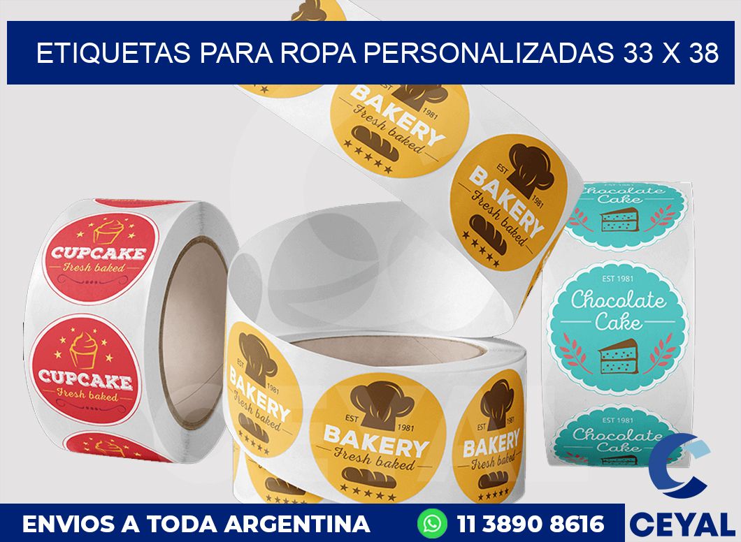 etiquetas para ropa personalizadas 33 x 38