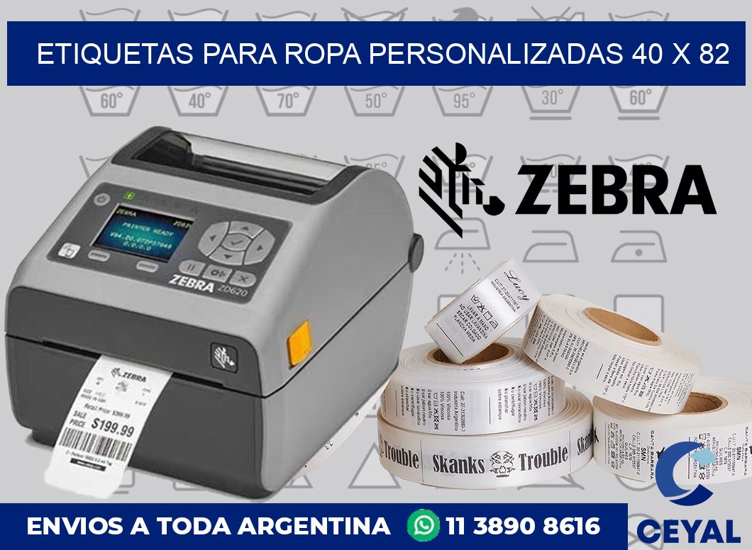 etiquetas para ropa personalizadas 40 x 82
