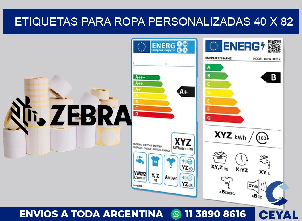 etiquetas para ropa personalizadas 40 x 82