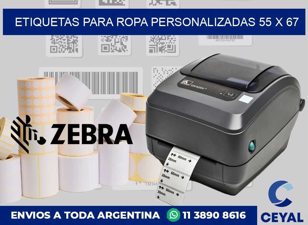 etiquetas para ropa personalizadas 55 x 67