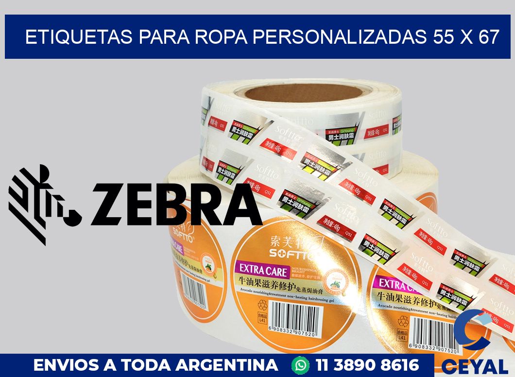 etiquetas para ropa personalizadas 55 x 67