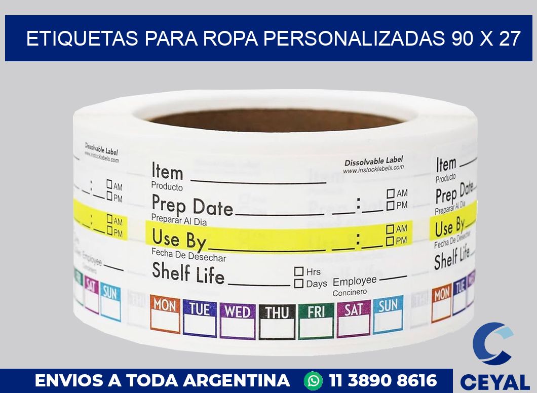 etiquetas para ropa personalizadas 90 x 27