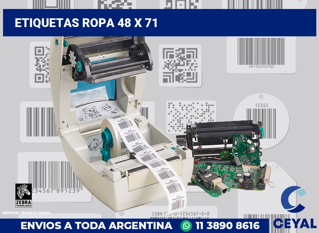 etiquetas ropa 48 x 71