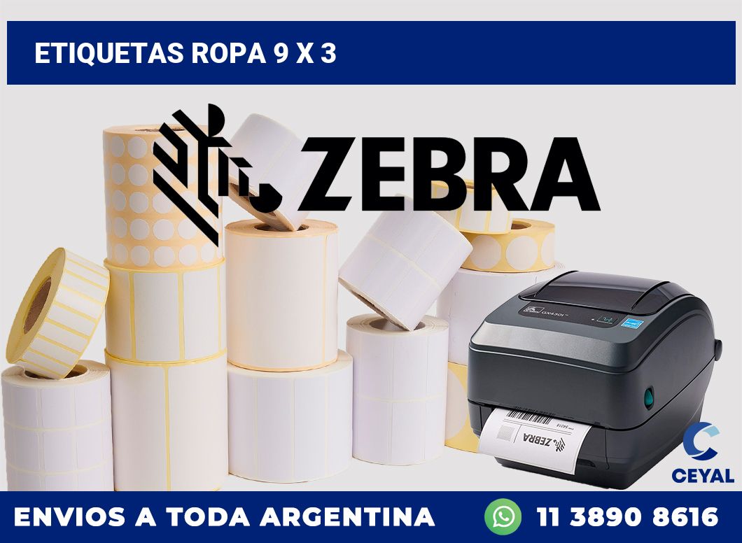 etiquetas ropa 9 x 3