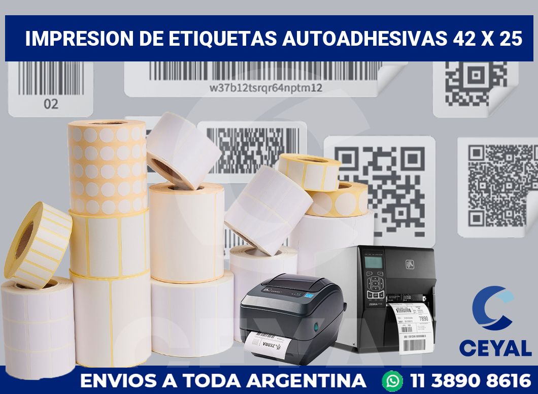 impresion de etiquetas autoadhesivas 42 x 25