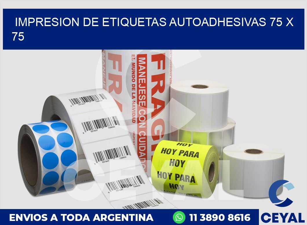 impresion de etiquetas autoadhesivas 75 x 75