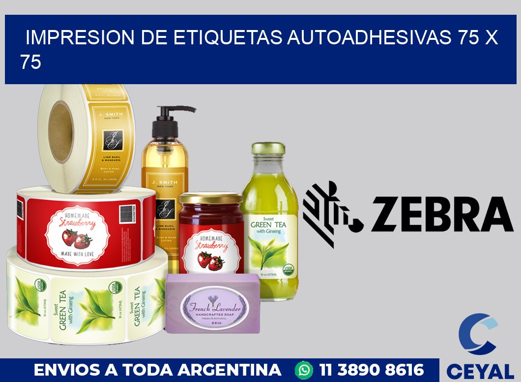 impresion de etiquetas autoadhesivas 75 x 75