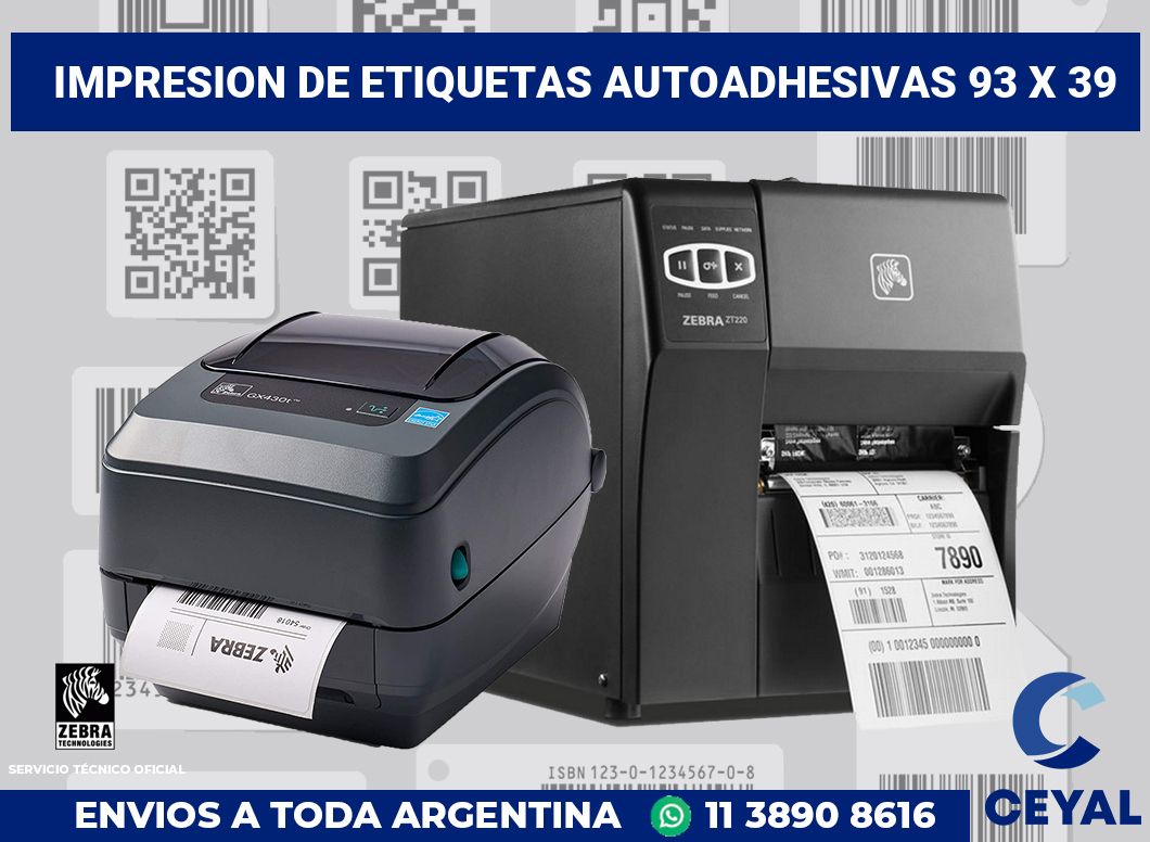 impresion de etiquetas autoadhesivas 93 x 39