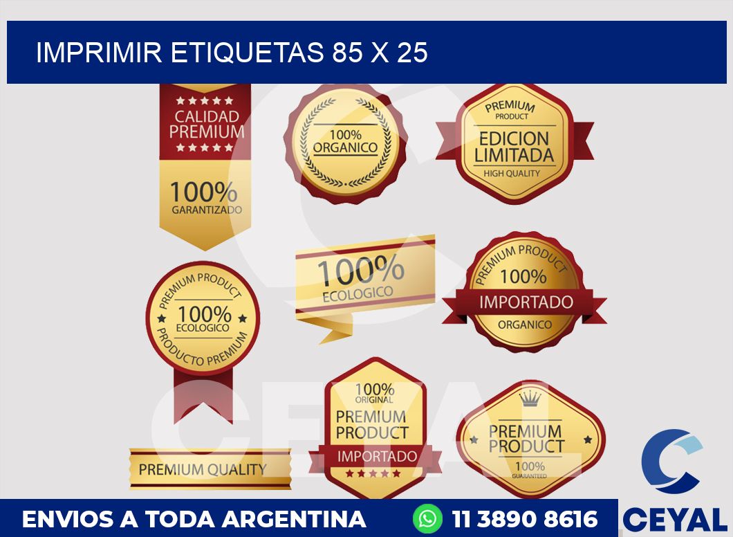 imprimir etiquetas 85 x 25