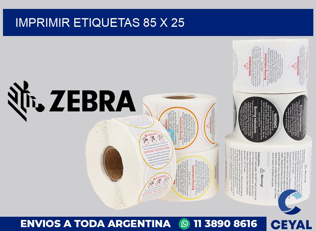 imprimir etiquetas 85 x 25