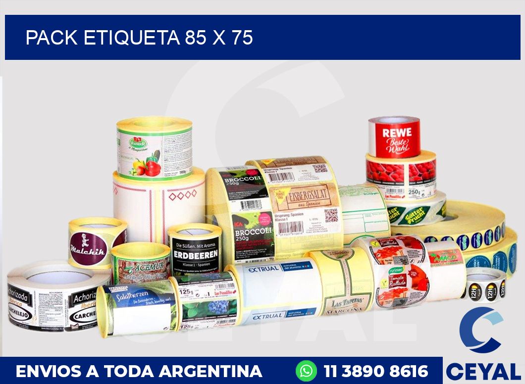 pack etiqueta 85 x 75