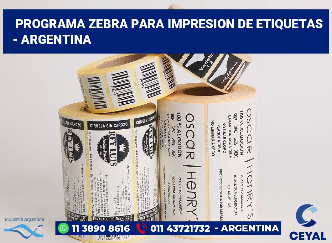 programa zebra para impresion de etiquetas - Argentina