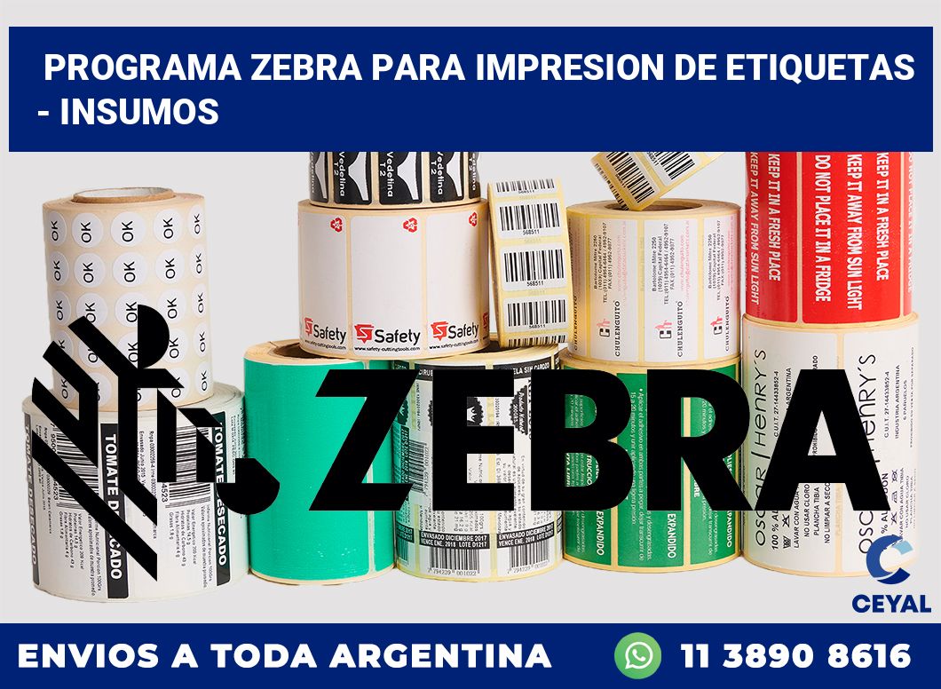 programa zebra para impresion de etiquetas  – Insumos