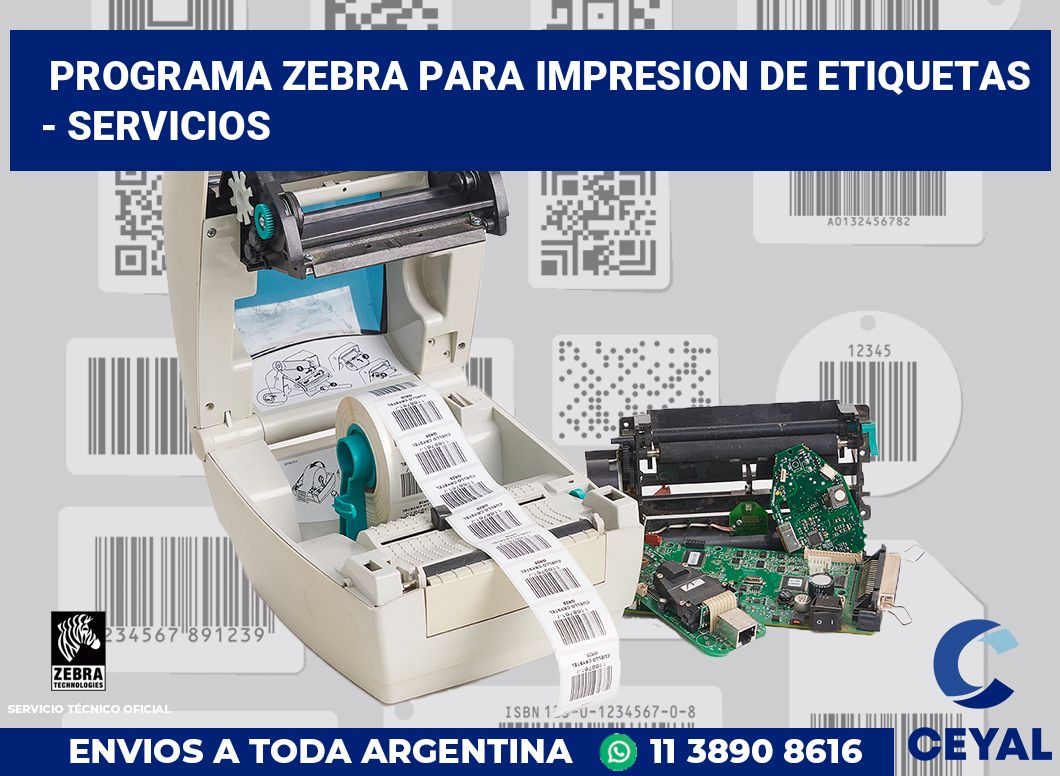 programa zebra para impresion de etiquetas - Servicios