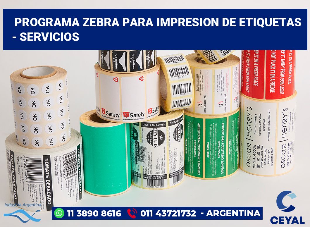 programa zebra para impresion de etiquetas - Servicios