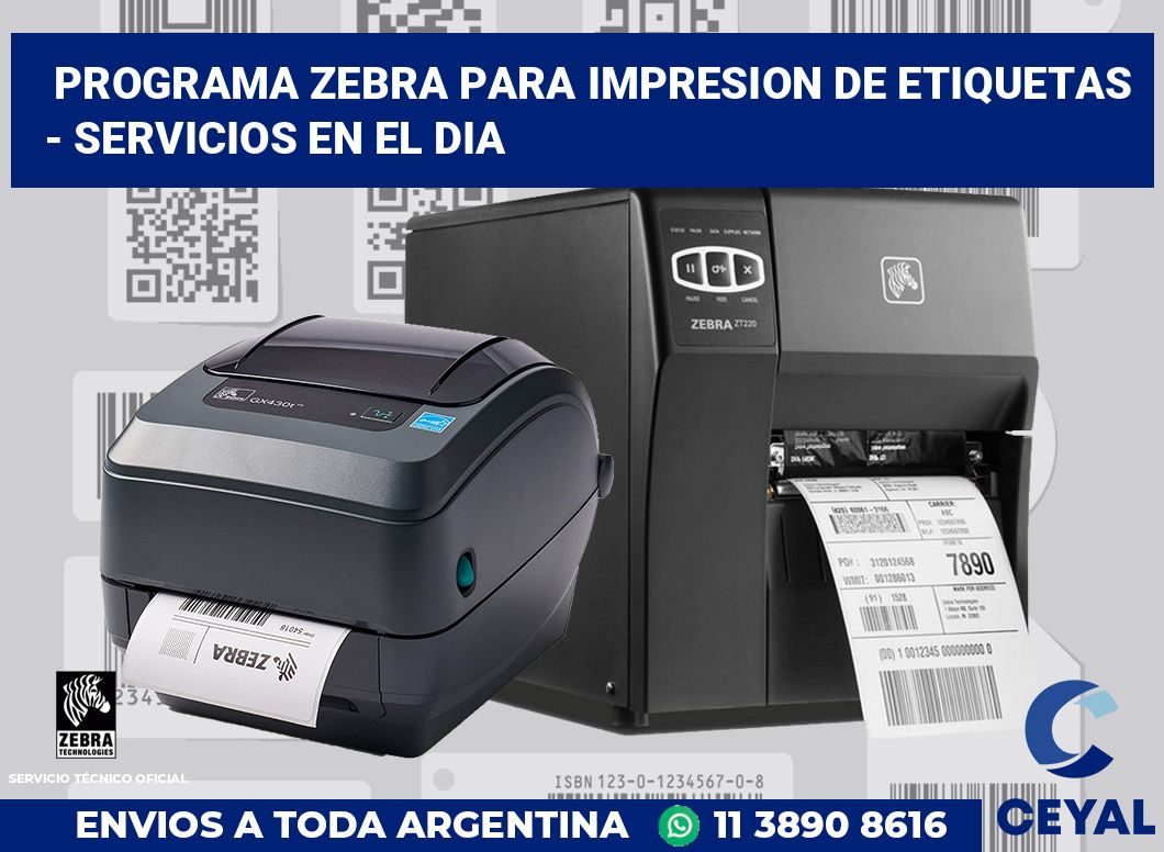 programa zebra para impresion de etiquetas - Servicios en el dia