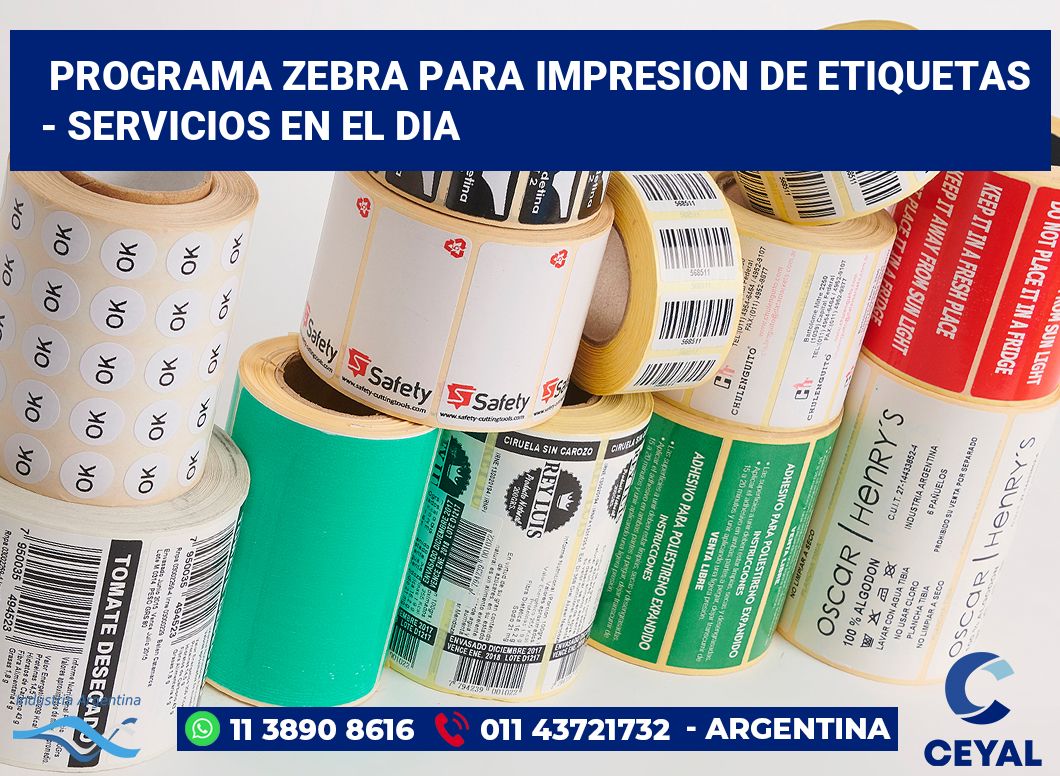 programa zebra para impresion de etiquetas - Servicios en el dia