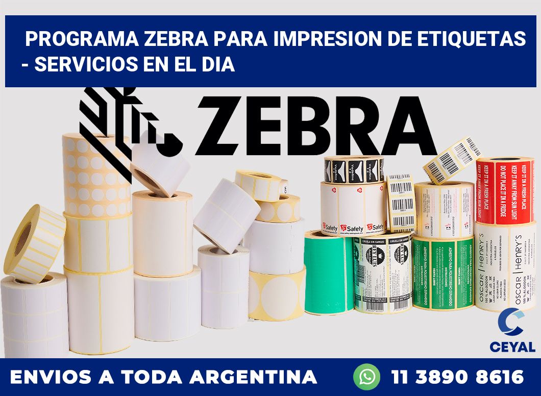 programa zebra para impresion de etiquetas  – Servicios en el dia