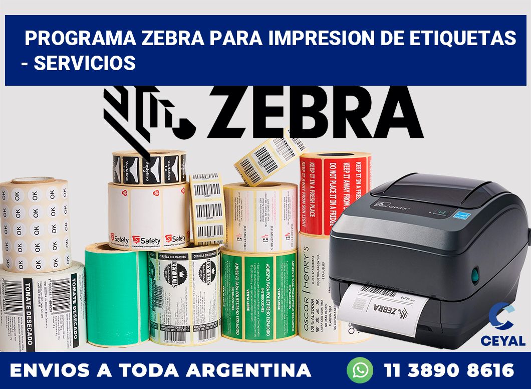 programa zebra para impresion de etiquetas  – Servicios