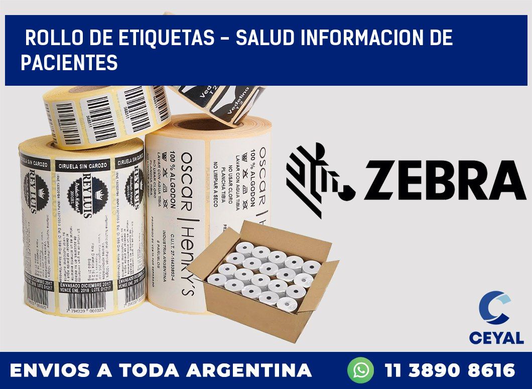 rollo de etiquetas – salud informacion de pacientes