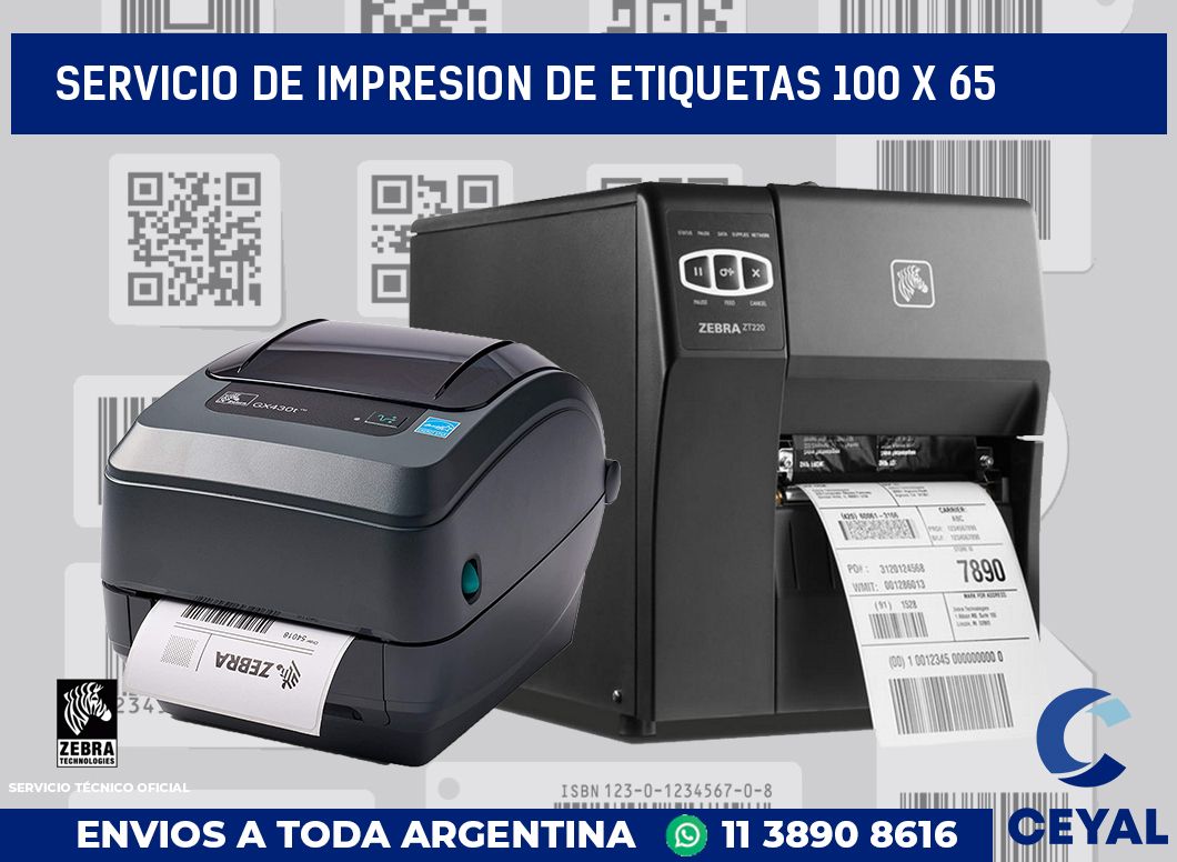 servicio de impresion de etiquetas 100 x 65