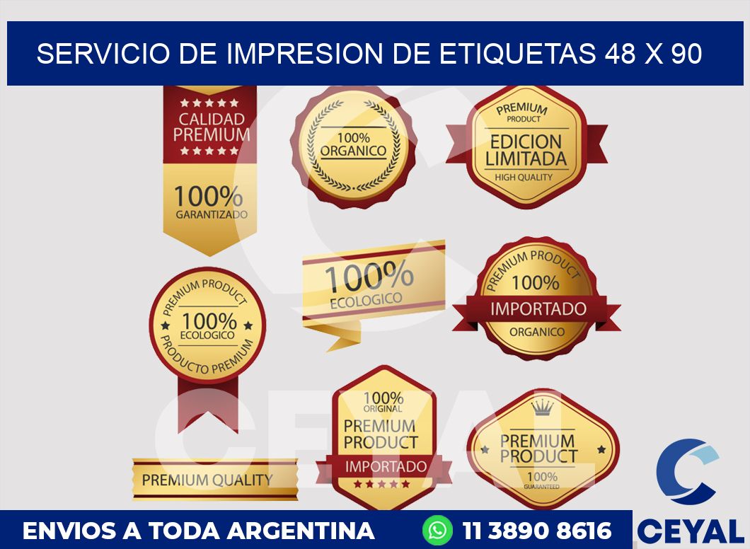 servicio de impresion de etiquetas 48 x 90