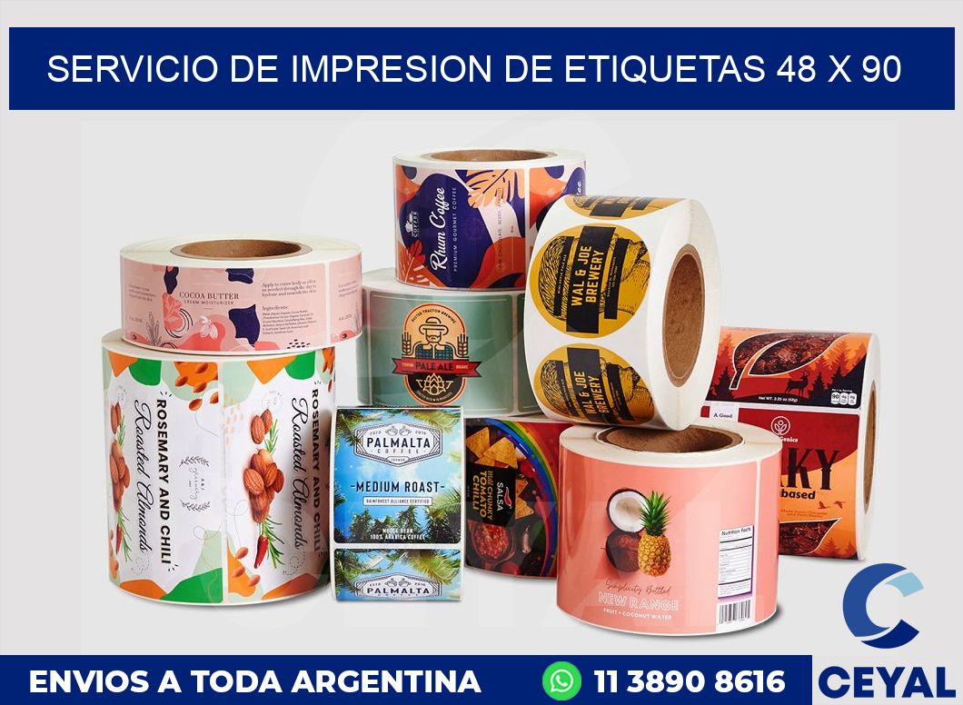 servicio de impresion de etiquetas 48 x 90