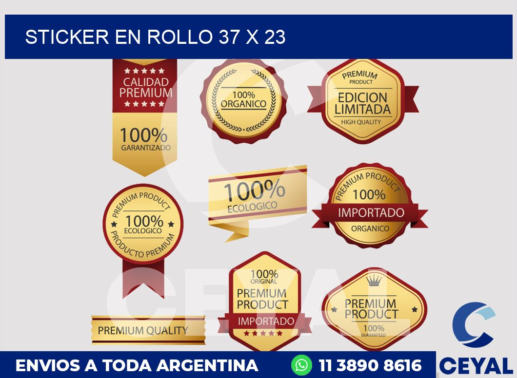 sticker en rollo 37 x 23