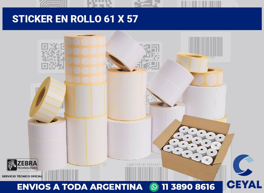sticker en rollo 61 x 57